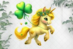 Cute Unicorn St Patrick&#039;s Day Clipart Product Image 1