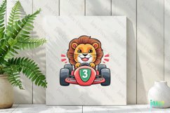 Cute Racing Animals Sublimation Clipart Product Image 2