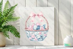 Chinoiserie Easter Basket Sublimation Clipart Product Image 2