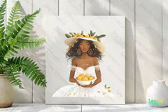 Watercolor Lemon Girl Clipart PNG File Product Image 3