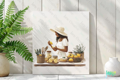 Watercolor Lemon Girl Clipart PNG File Product Image 3