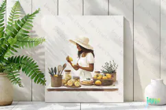 Watercolor Lemon Girl Clipart PNG File Product Image 3