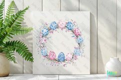 Chinoiserie Easter Wreath Sublimation Clipart Product Image 2