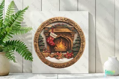 3D Wood Carved Christmas Ornaments Clipart Product Image 2