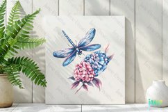 Dragonfly And Flowers Tatoo Clipart Product Image 2