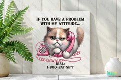 Funny Sarcastic Cat If You Have Problem With My Attitude Product Image 2