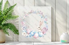 Chinoiserie Easter Wreath Sublimation Clipart Product Image 2