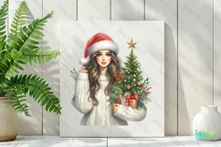 Christmas Fashion Girl Sublimation Clipart Product Image 3
