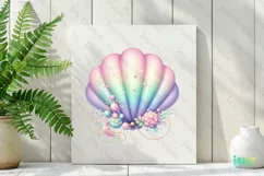 Mermaid Birthday Sea Shell PNG Clipart Product Image 2
