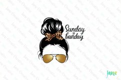 Messy Bun Sunday Bunday Sublimation Product Image 1