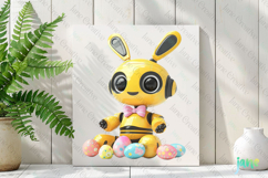 Cute Easter Robot Sublimation Clipart Product Image 2