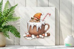 Gnome Coffee Cup Watercolor Clipart Product Image 2
