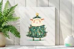 Sheep Wrapped In Christmas Tree Clipart Product Image 2