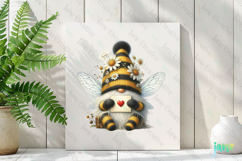 Spring Bee Gnome And Daisy Clipart Product Image 2