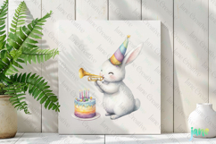 Easter Party Bunny Sublimation Clipart Product Image 2