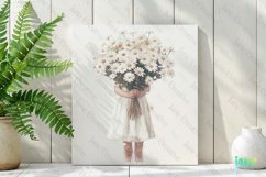 Little Girl With Bouquet Clipart Product Image 3