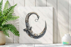 Watercolor Pirate Knife Clipart Product Image 3