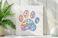 Girly Glitter Coquette Valentine Paw Print Clipart Product Image 2