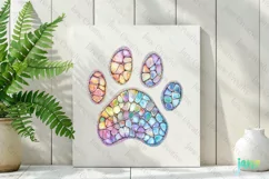 Girly Glitter Coquette Valentine Paw Print Clipart Product Image 2