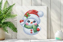 Sparkling Christmas Snowman Character Clipart Product Image 2