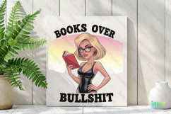 Books Over Bullshit -Funny Pin-up Girl Quotes Product Image 2