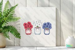4th Of July Trio Flowers Clipart Product Image 2