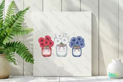 4th Of July Trio Flowers Clipart Product Image 2