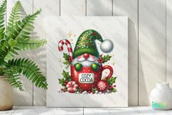 Sparkling Christmas Gnomes Cozy Cocoa Clipart Product Image 2