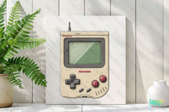 Retro Handheld Gaming Device Sublimation Clipart Product Image 2