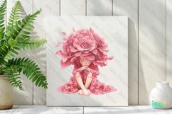 Whimsical Floral Child Clipart Product Image 2