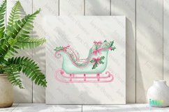 Pastel Preppy Christmas Sleigh Clipart Product Image 2