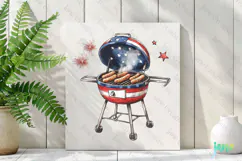 4th of July Outdoor Grill Sublimation Clipart Product Image 2