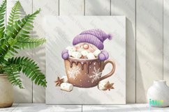 Gnome Coffee Cup Watercolor Clipart Product Image 2