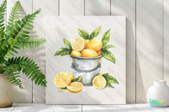 Watercolor Lemon Clipart PNG File Product Image 3