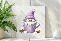 Gnome Coffee Cup Watercolor Clipart Product Image 2