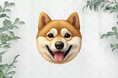 Akita Dog Face Emoji Sublimation Clipart Product Image 1