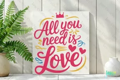 All You Need Is Love SVG PNG Product Image 2