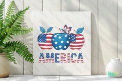 Patriotic Apple Fruit Clipart Product Image 2