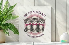 Are You Kitten Me Vintage Funny Cat Clipart Product Image 2