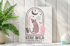 Stay Wild Moon Child Abstract Flower SVG PNG Clipart Product Image 2