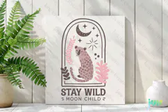 Stay Wild Moon Child Abstract Flower SVG PNG Clipart Product Image 2