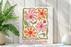 Beauty Is All Around Abstract Flower SVG PNG Clipart Product Image 2