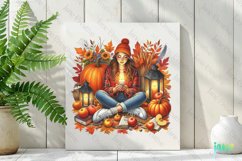 Autumn Girl Fall Sublimation Clipart Product Image 2
