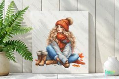 Autumn Girl Fall Sublimation Clipart Product Image 2