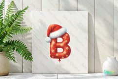 Santa Claus Balloon Alphabet Letter B Clipart Product Image 2