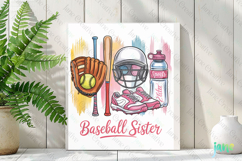 Baseball Sister Brushstroke Sublimation Bundle Product Image 2