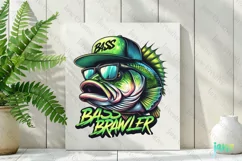 Bass Brawler Bass Fishing Funny Quotes Product Image 2