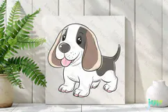Basset Hound Cartoon Dog Sublimation Clipart Product Image 2