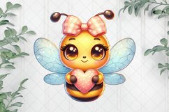Bee Valentine’s Day Sublimation Clipart Product Image 1
