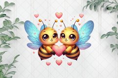 Bee Valentine’s Day Sublimation Clipart Product Image 1